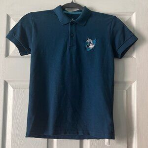 Disney Boy's Blue Mickey Mouse Aloha Hawaii Collared Polo